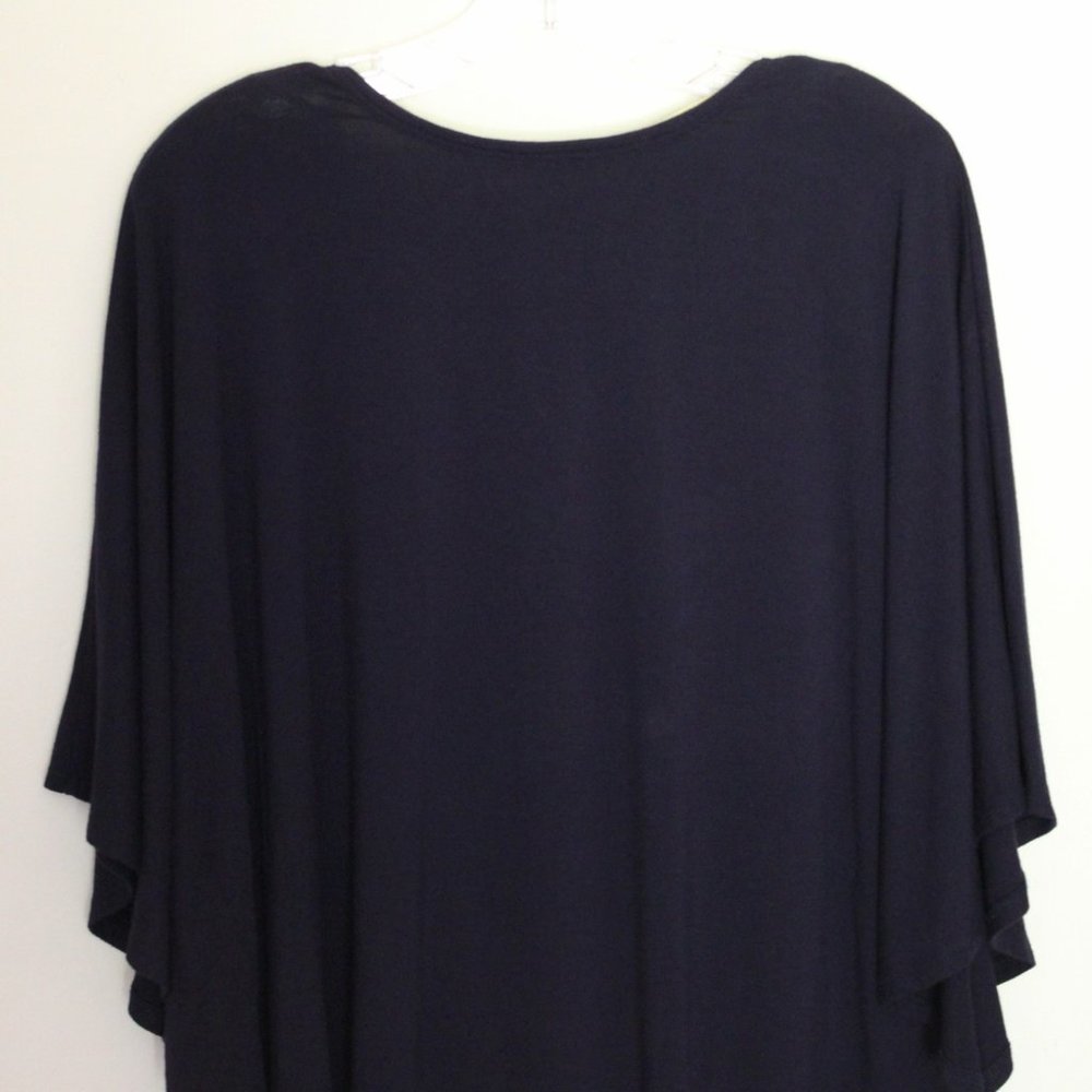 NWOT Plus Democracy Navy Embroidered Top Size 1X - Picture 6 of 9